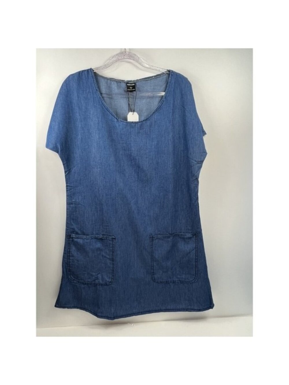 Noracora Denim Dress Short Sleeve Womens Sz Small Jean Dress Shift NWT